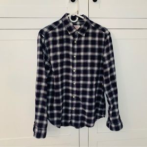 Target Cotton Blue/Red Flannel Top Size Medium